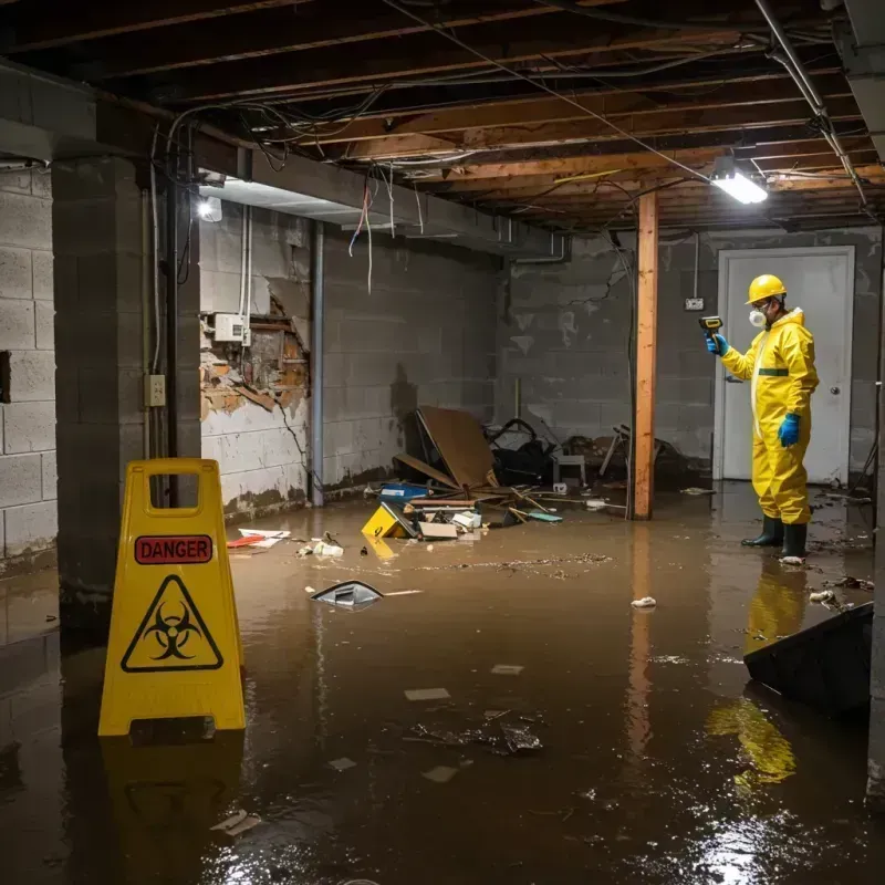 Flooded Basement Electrical Hazard in Bay, AR Property